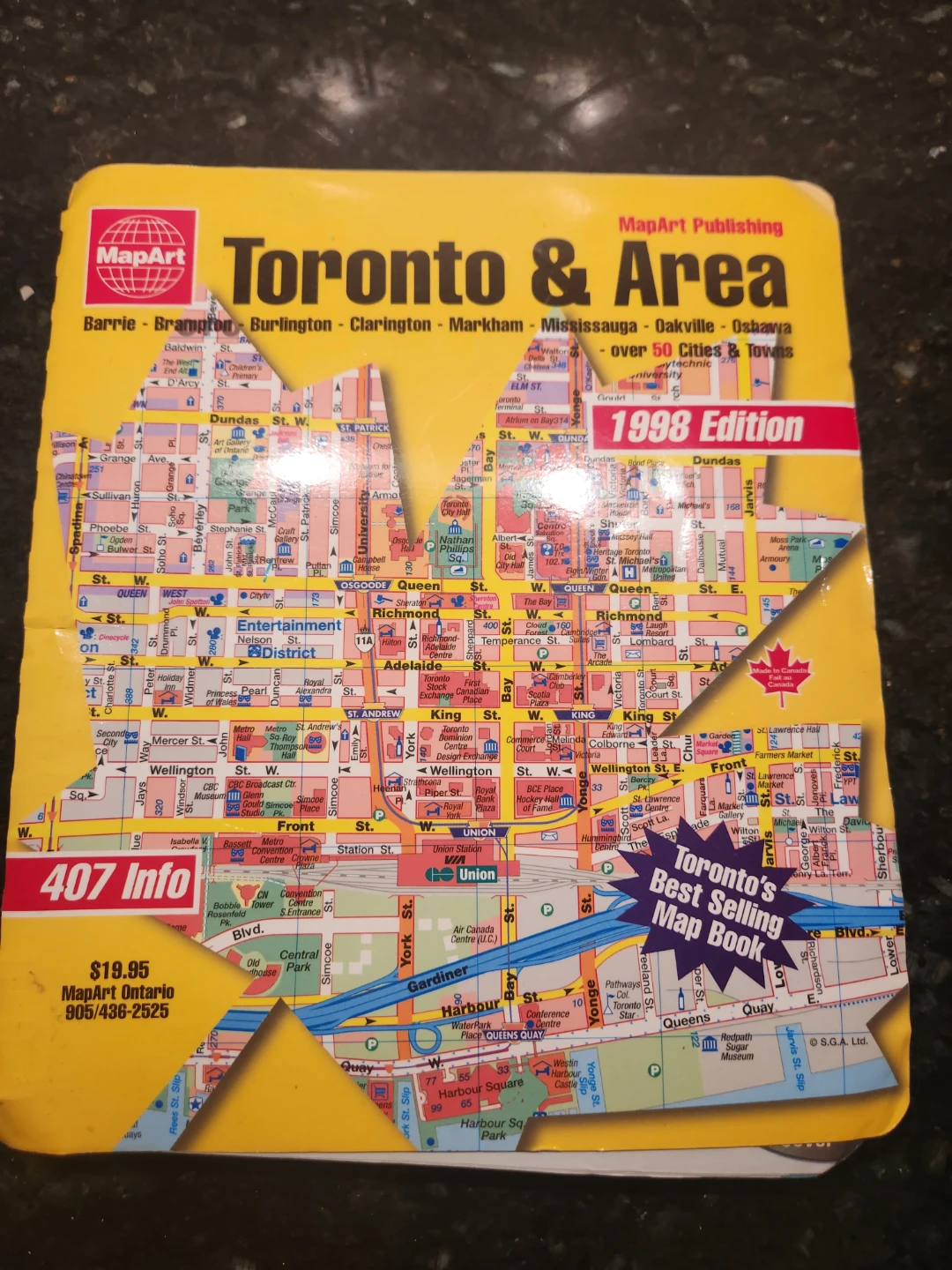 Free MapArt Toronto & Area 1998 Edition Map Book