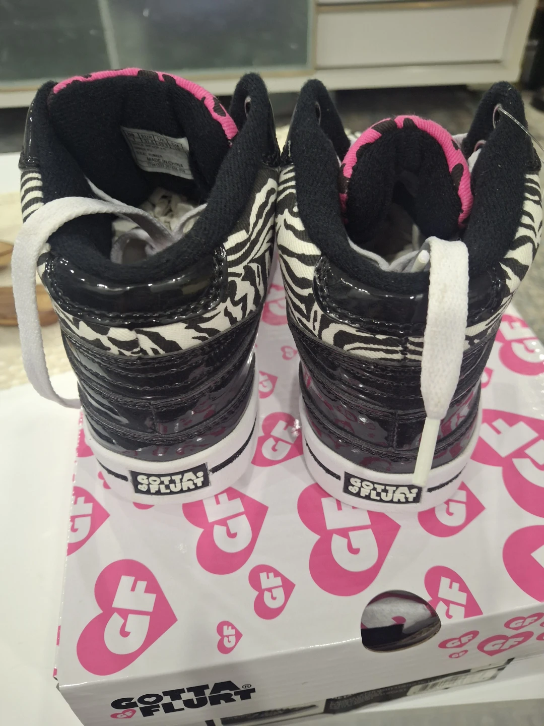 Gotta Flurt zebra print high top sneakers - photo 4