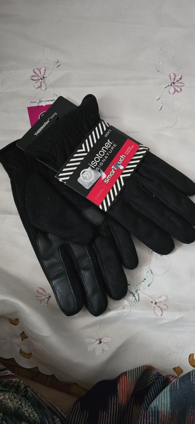 NEW Isotoner Men's Smartouch Gloves