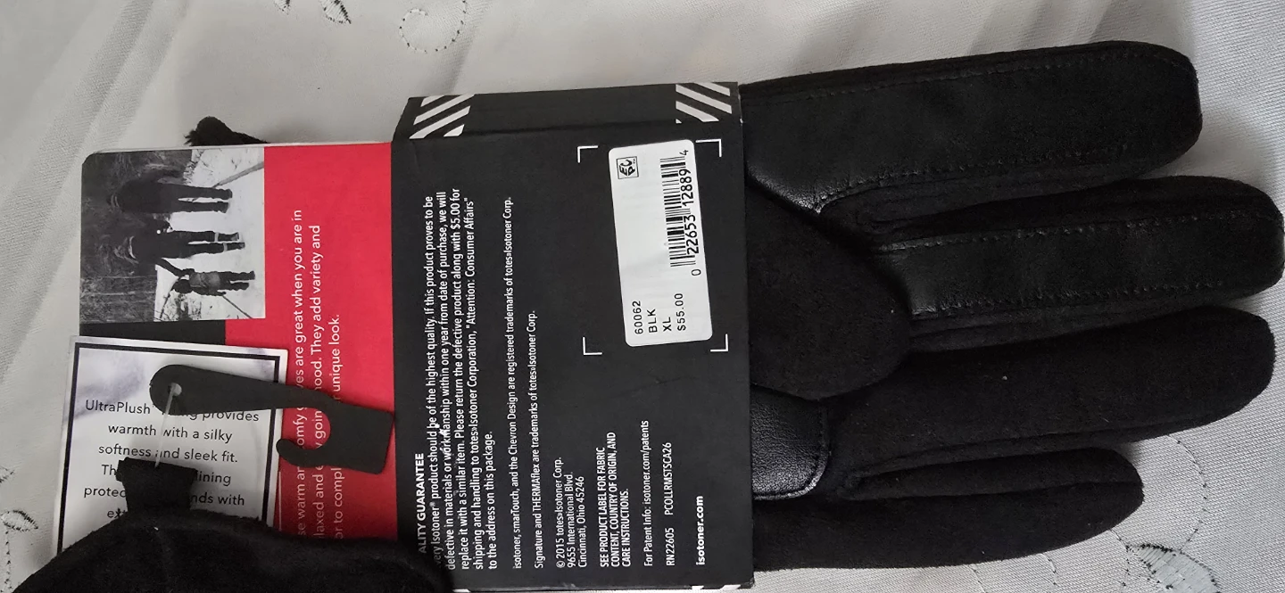 NEW Isotoner Men's Smartouch Gloves - photo 3