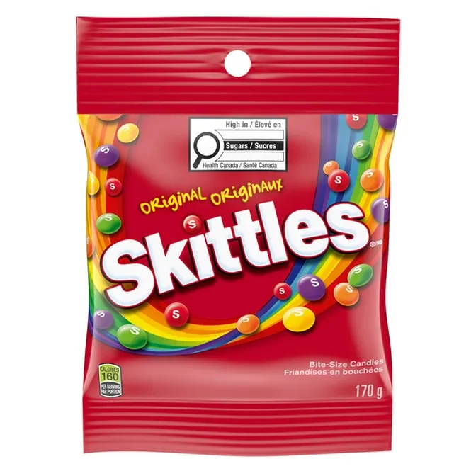 Skittles Original and Starburst sours