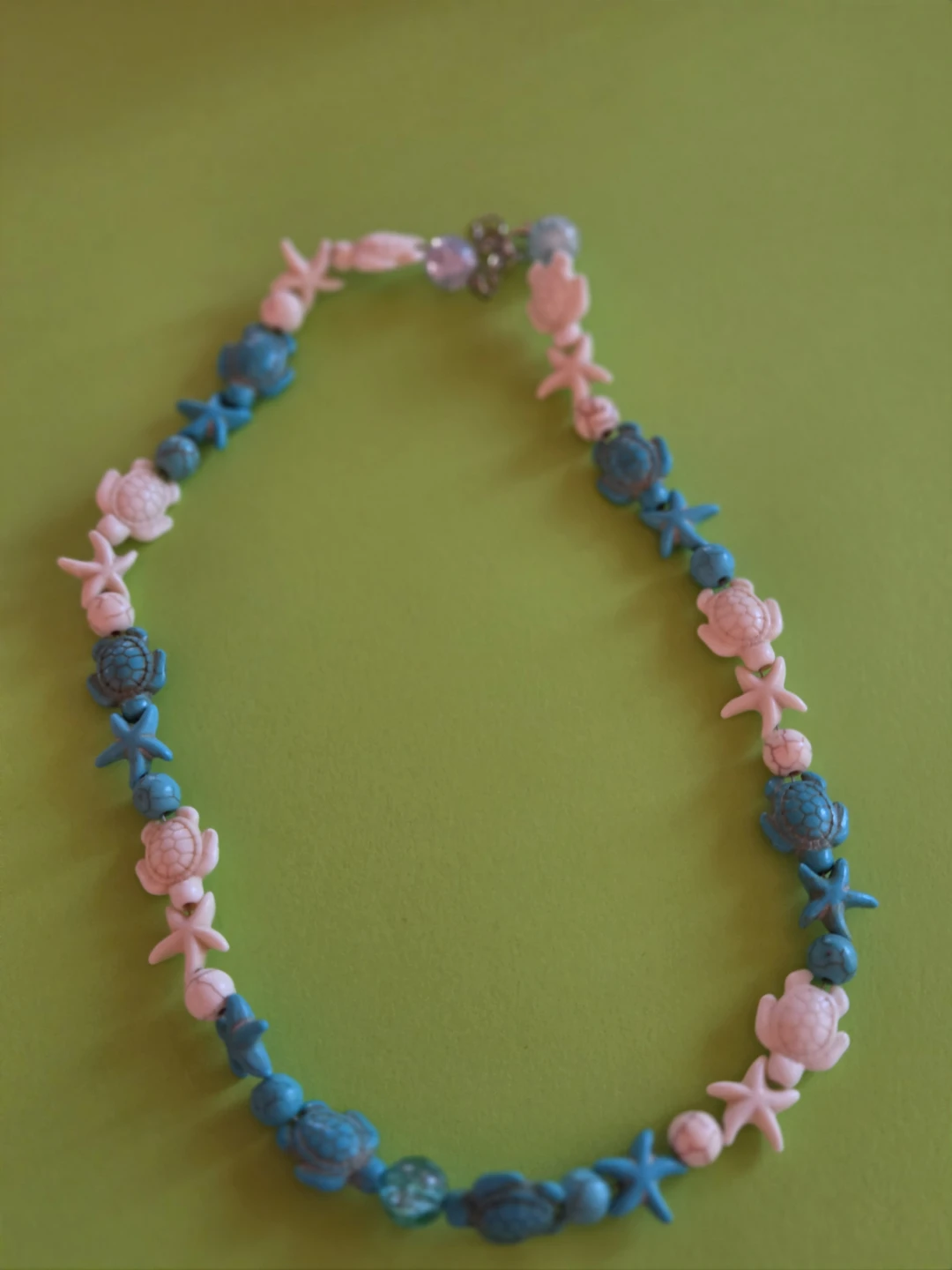 Turtle and Starfish Beaded Necklace