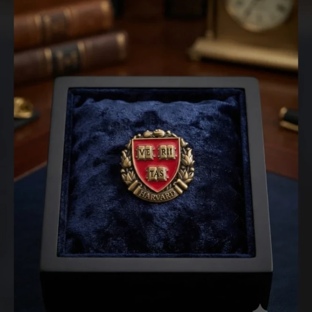 Harvard Veritas Shield Pin