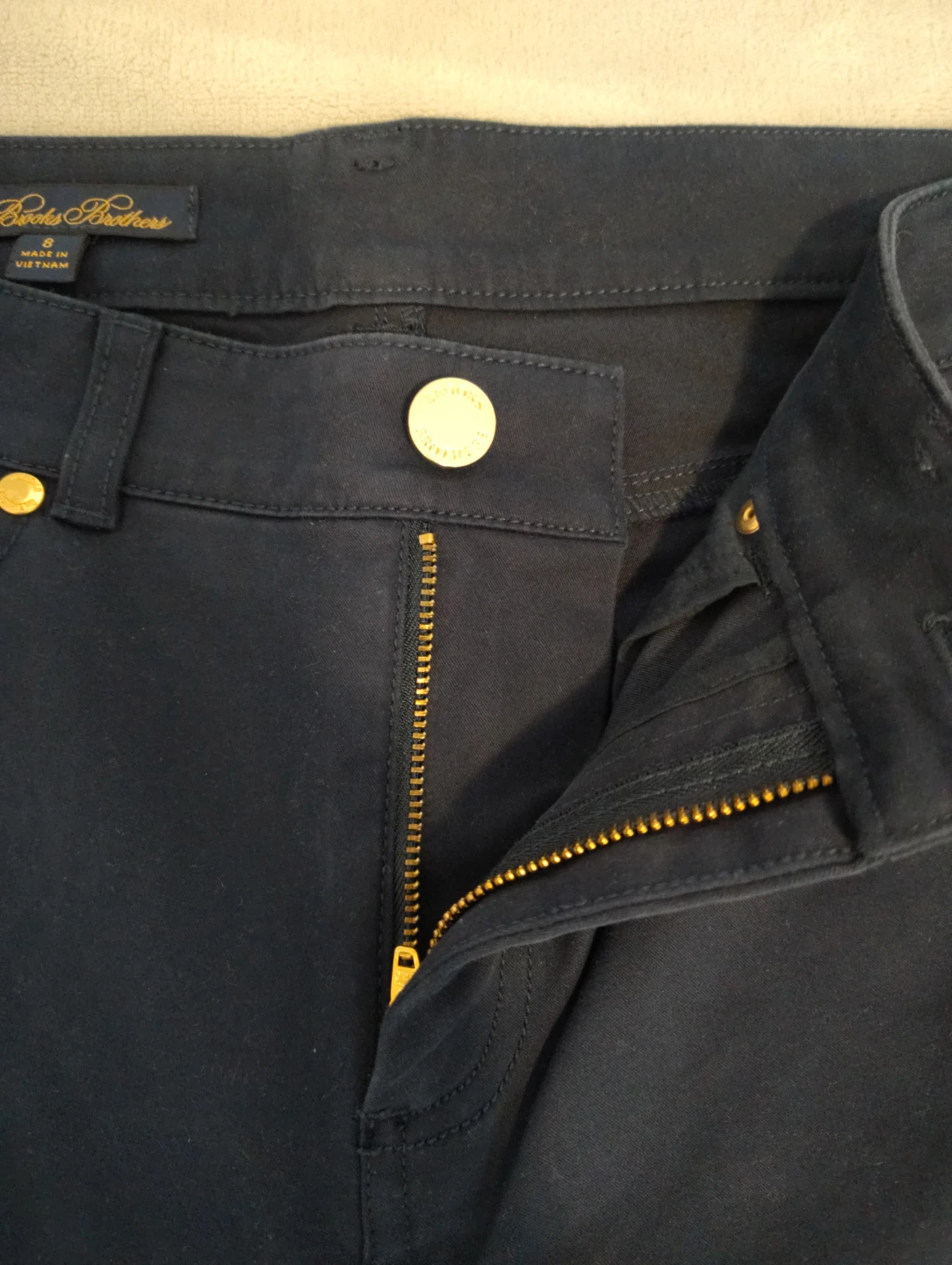 🆕Brooks Brothers Women’s Dark Blue Pants – Size 8 - photo 3