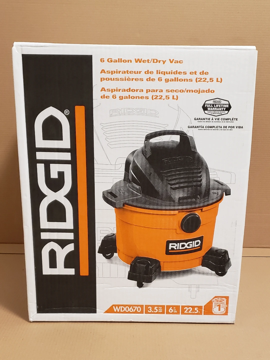 RIDGID 6 Gallon Wet/Dry Vac - photo 2