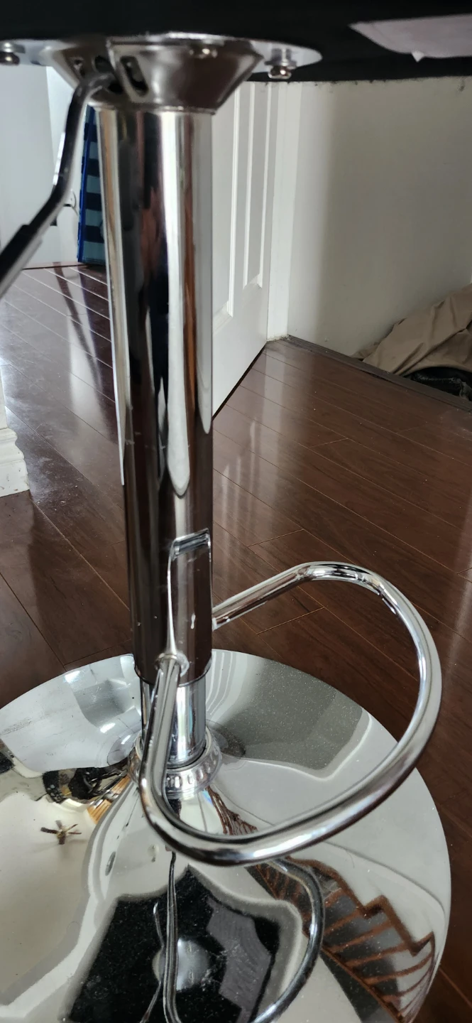 White Adjustable Bar Stool - photo 3