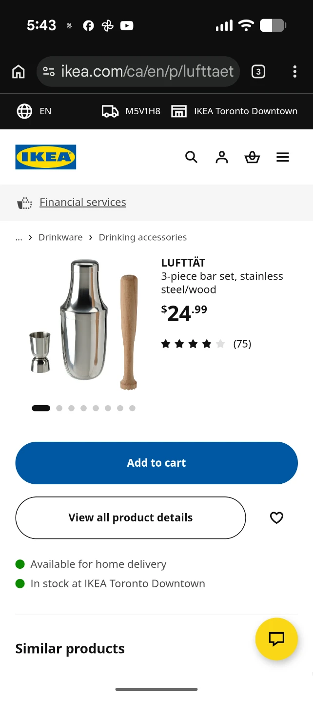 Cristal d'Arques Séléction Martini Glasses (8), IKEA Bar Set - photo 3