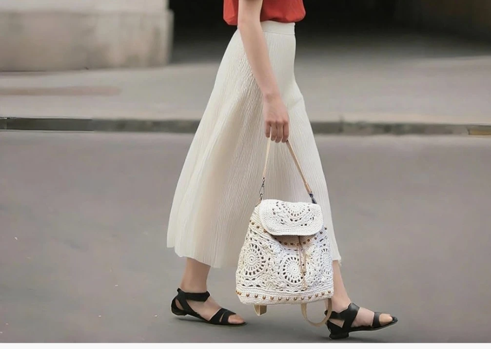 Crocheted Boho Backpack - photo 3