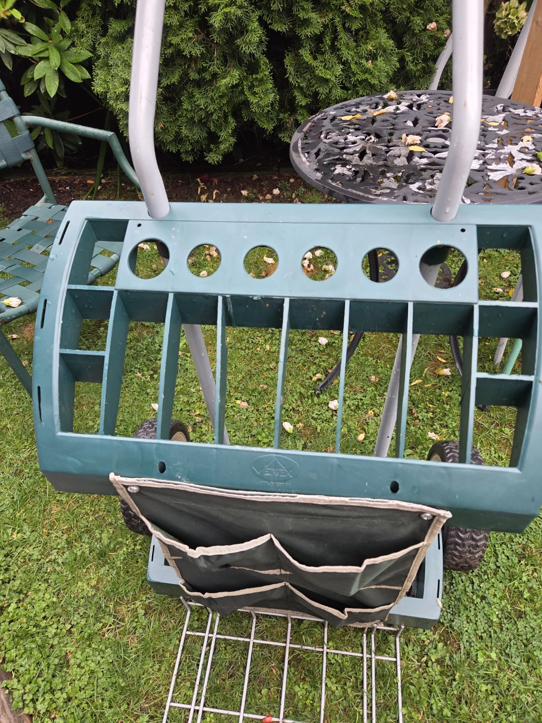 Green Garden Tool Cart with Wheels - photo 3