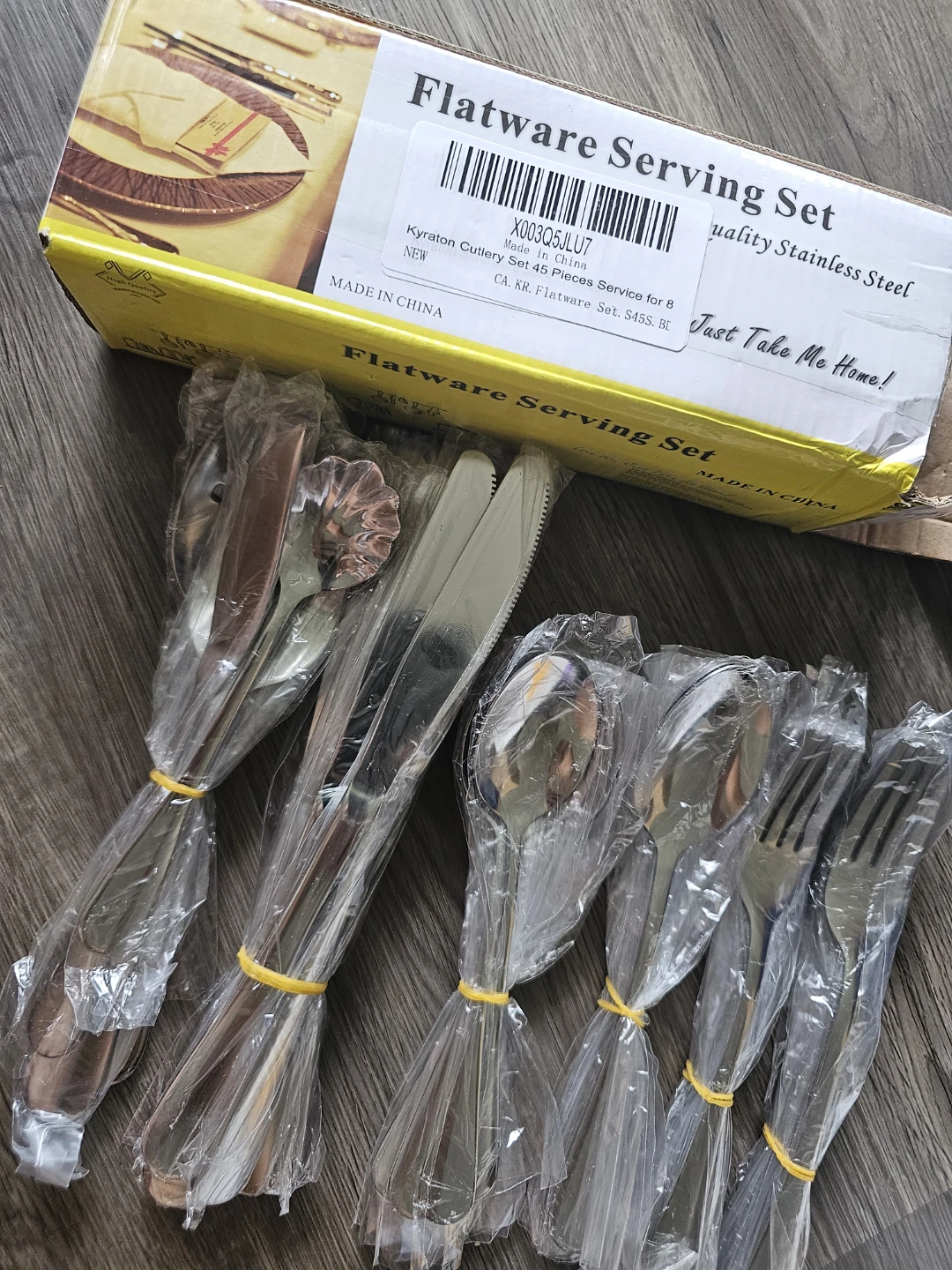 Evanda Cutlery Set 45 Piece Stainless Steel Silverware