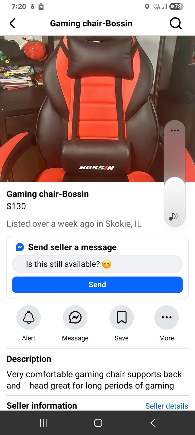 Bossin Gaming Chair - Red and Black