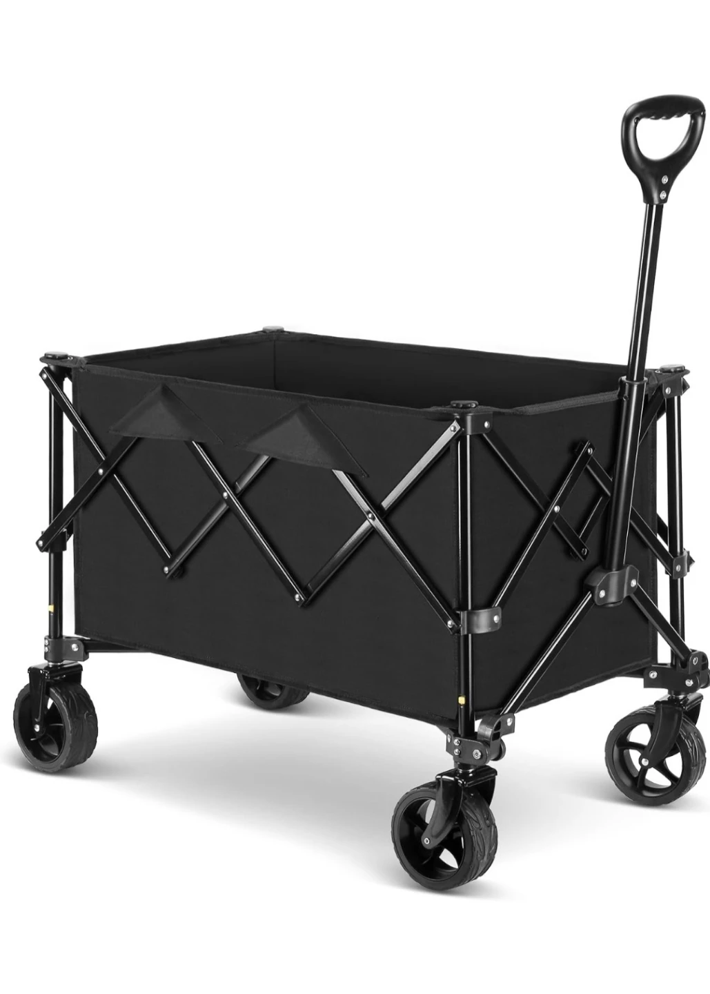 Black Folding Utility Wagon