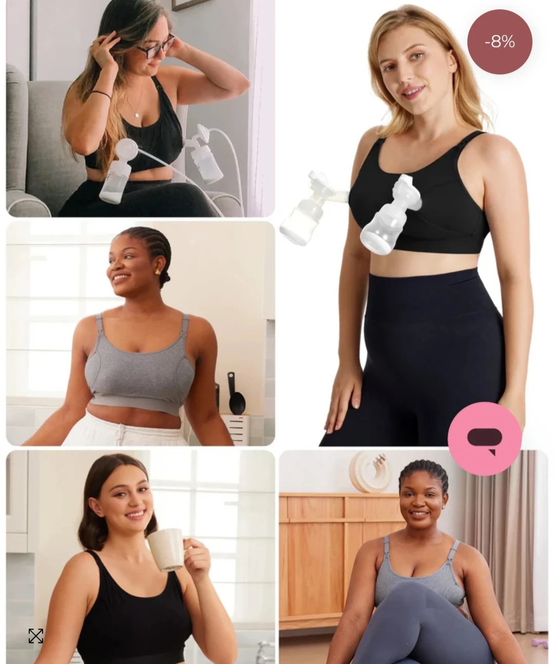 Momcozy Hands-Free Pumping Nursing Bra - Medium - photo 5
