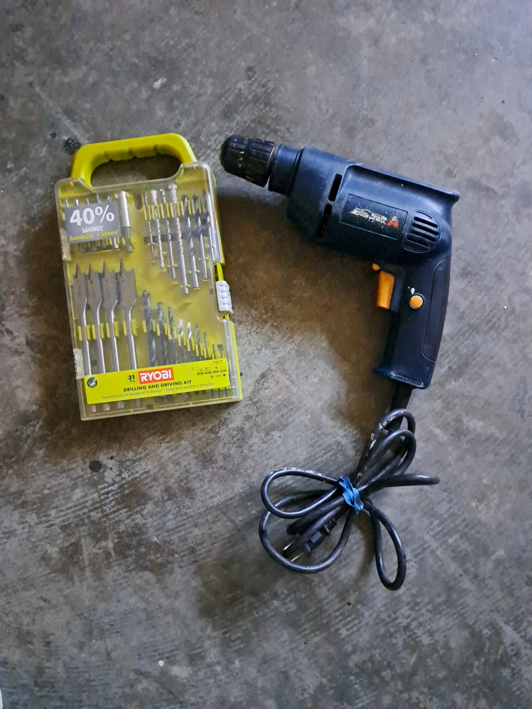 Mastercraft Drill and 31-Piece Drilling and Driving Kit