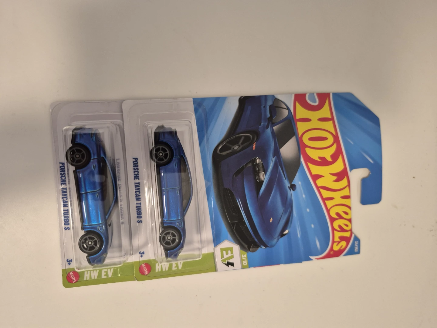 Hot Wheels Porsche Taycan Turbo S Blue 2 Pack