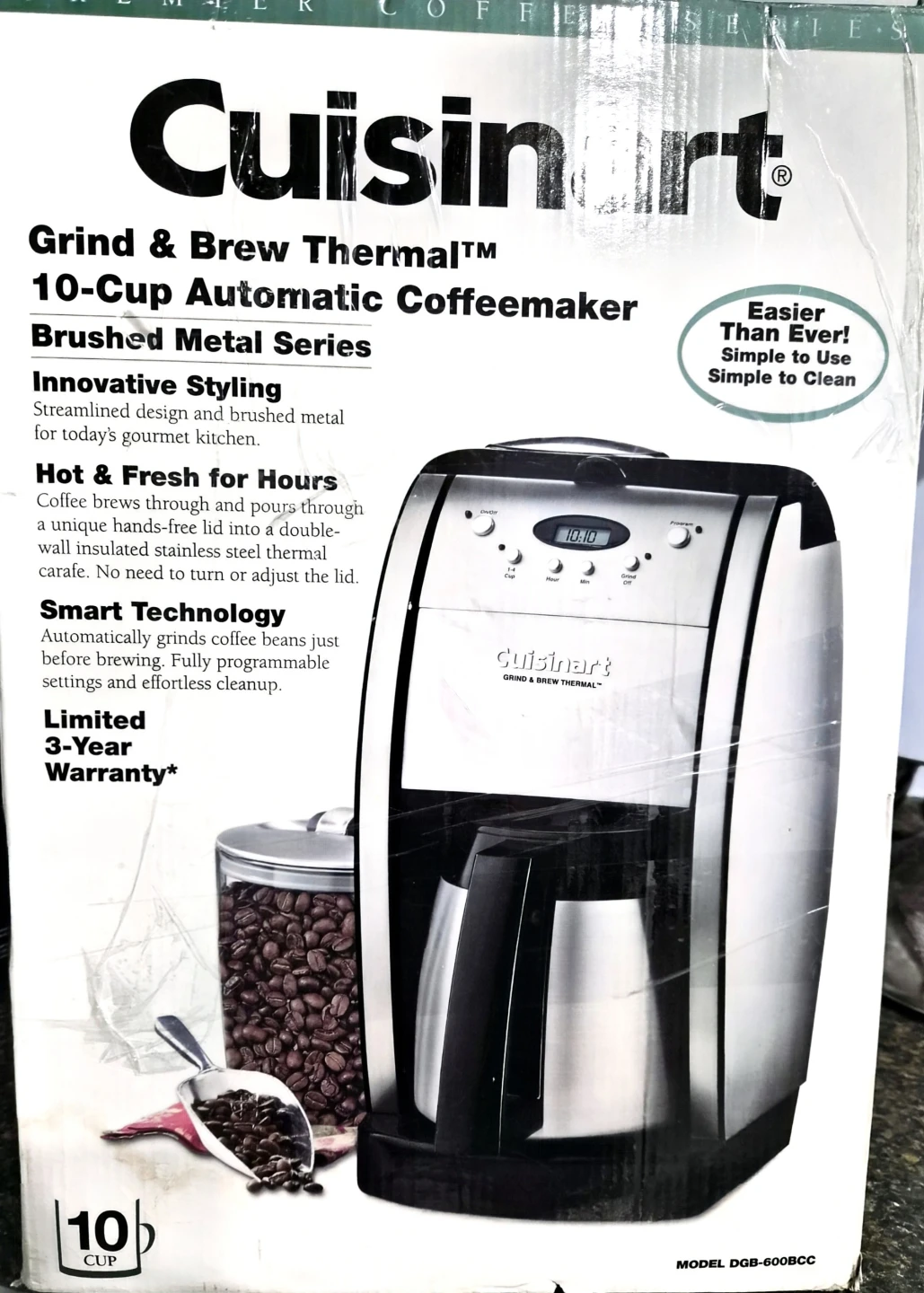 Cuisinart Grind & Brew Thermal 10-Cup Automatic Coffeemaker