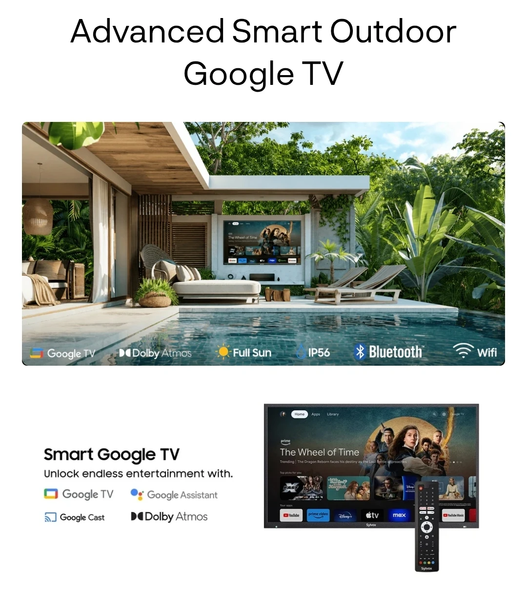 Sylvox 55" Outdoor Google TV 4K HDR - photo 4