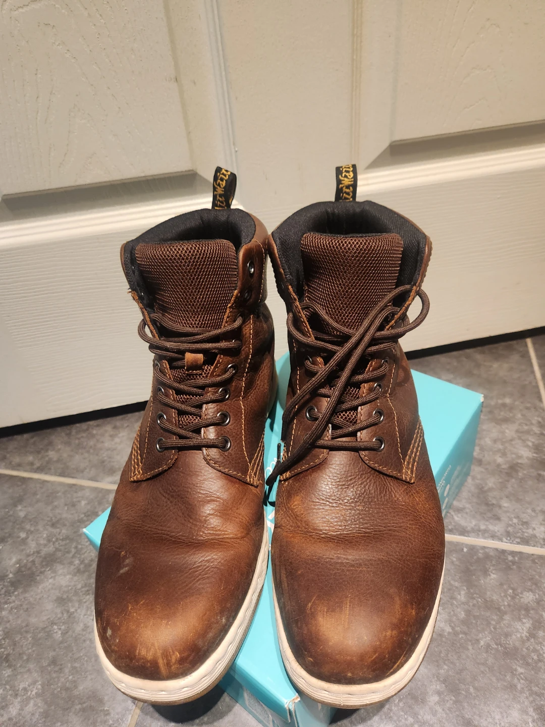Dr. Martens Brown Leather Lace-Up Boots