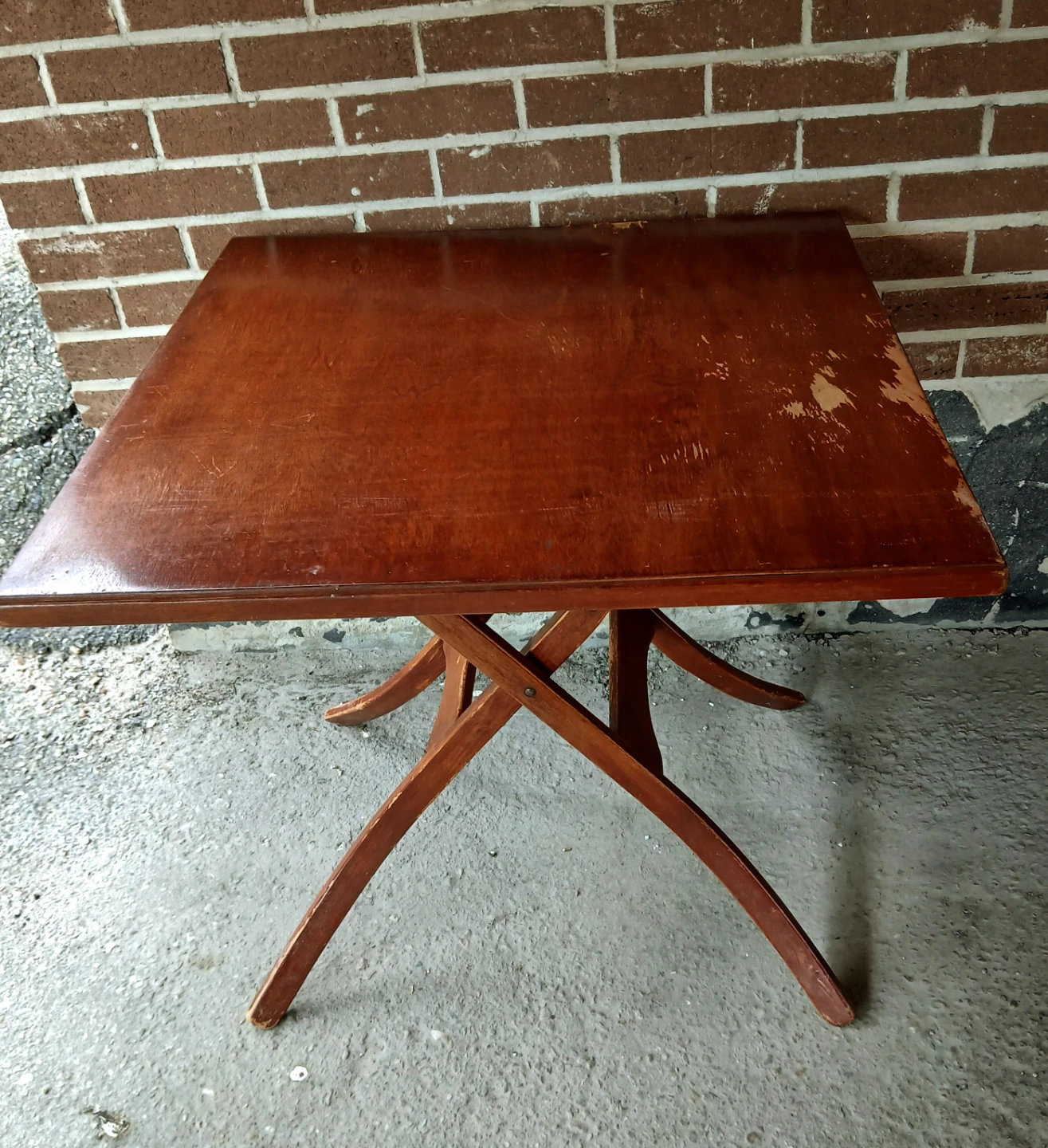 Wooden Folding Side Table - photo 2