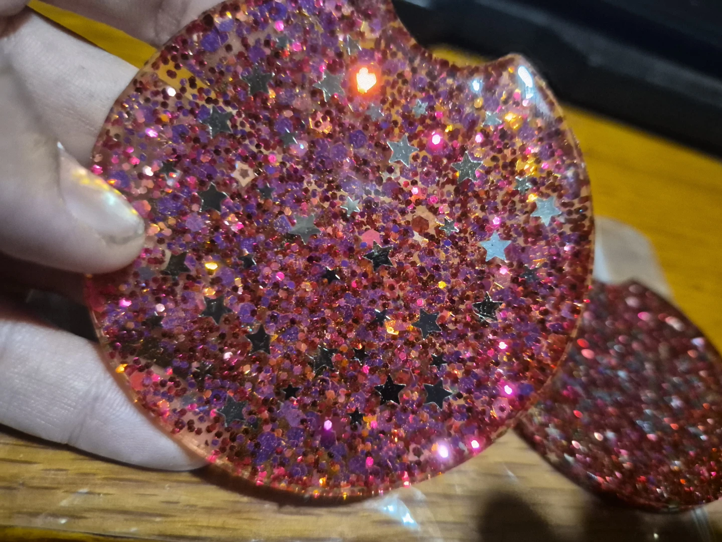 Sparkly Glitter Car Coasters (Set of 2) - photo 2