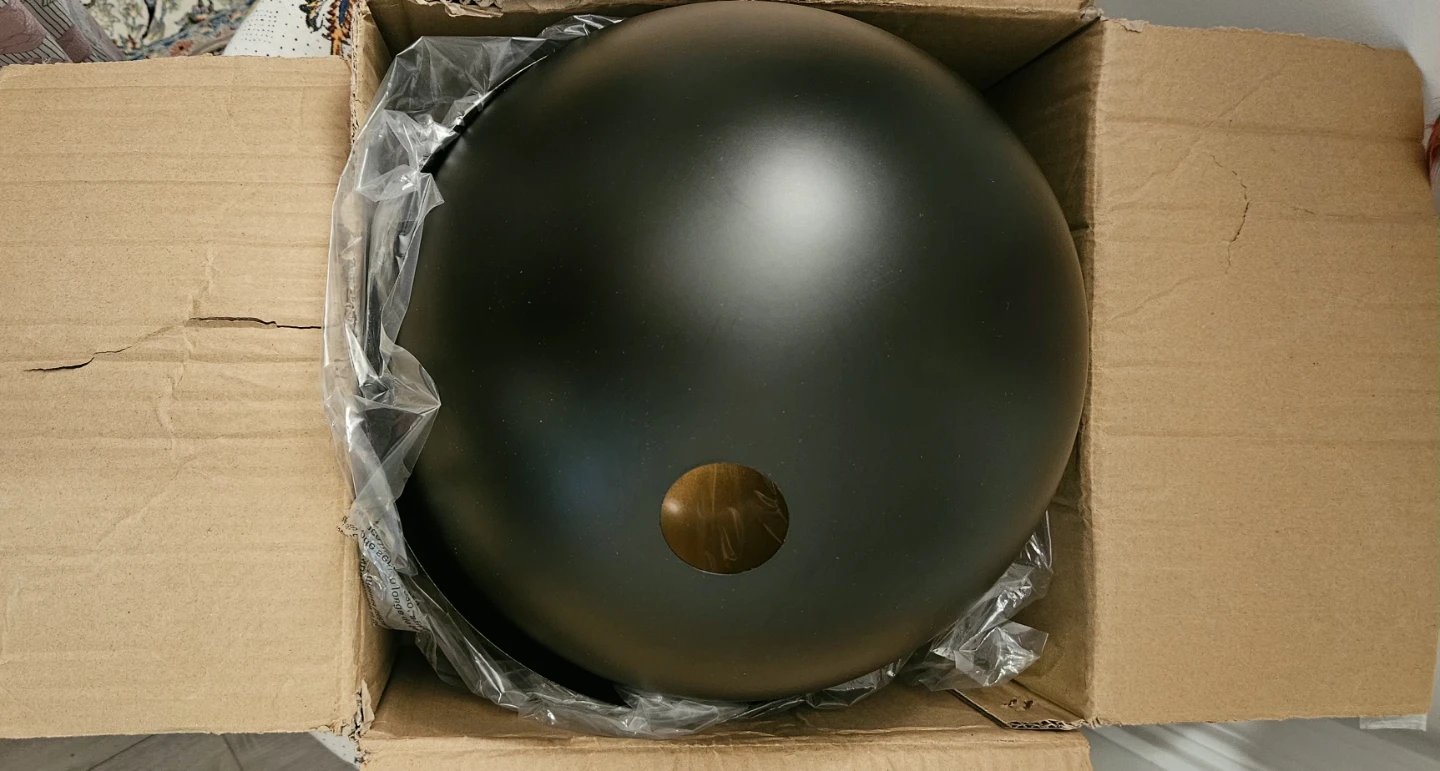 Black Dome Pendant Light with Gold Interior - photo 3
