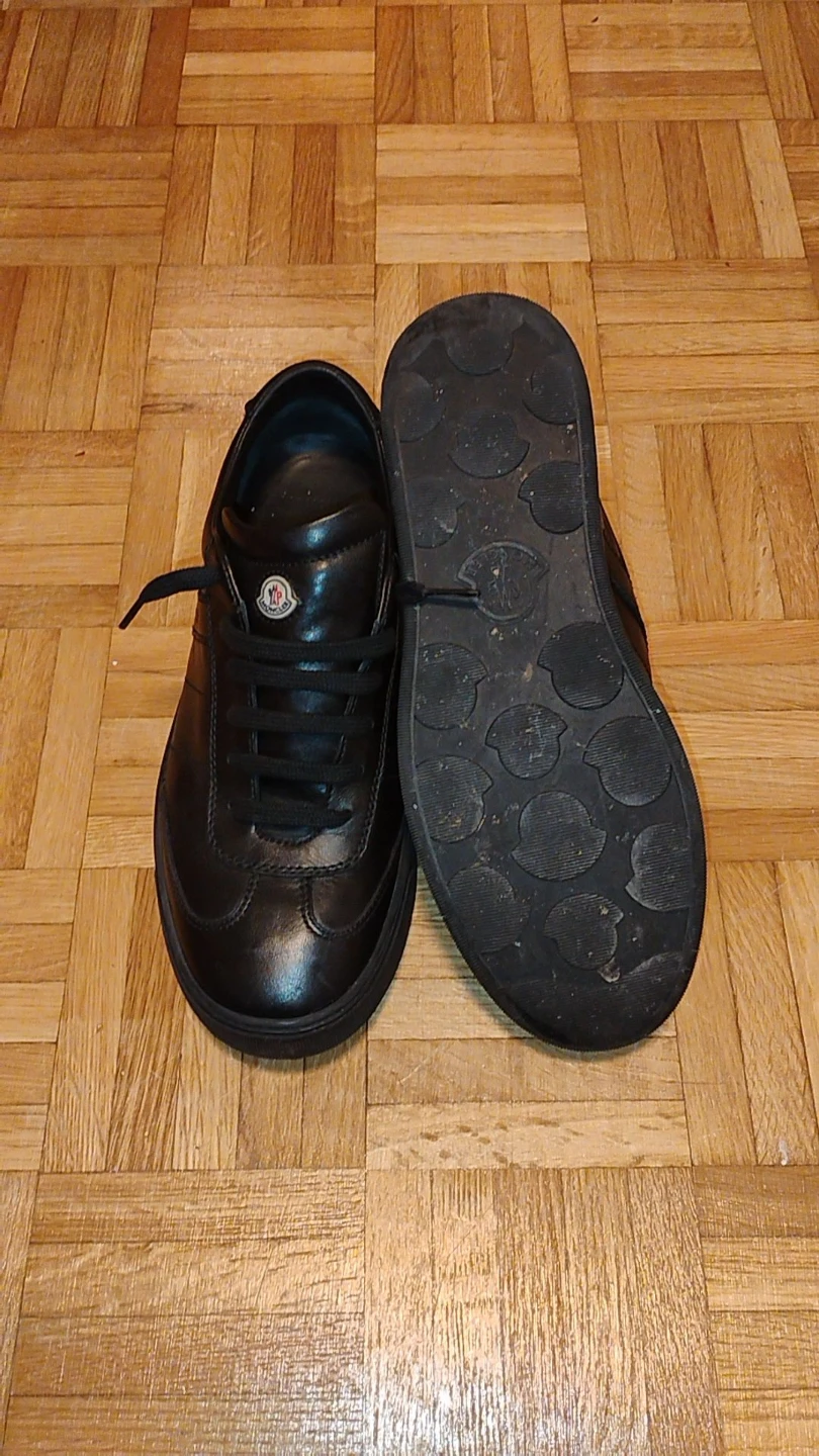 Moncler Black Leather Sneakers - photo 2