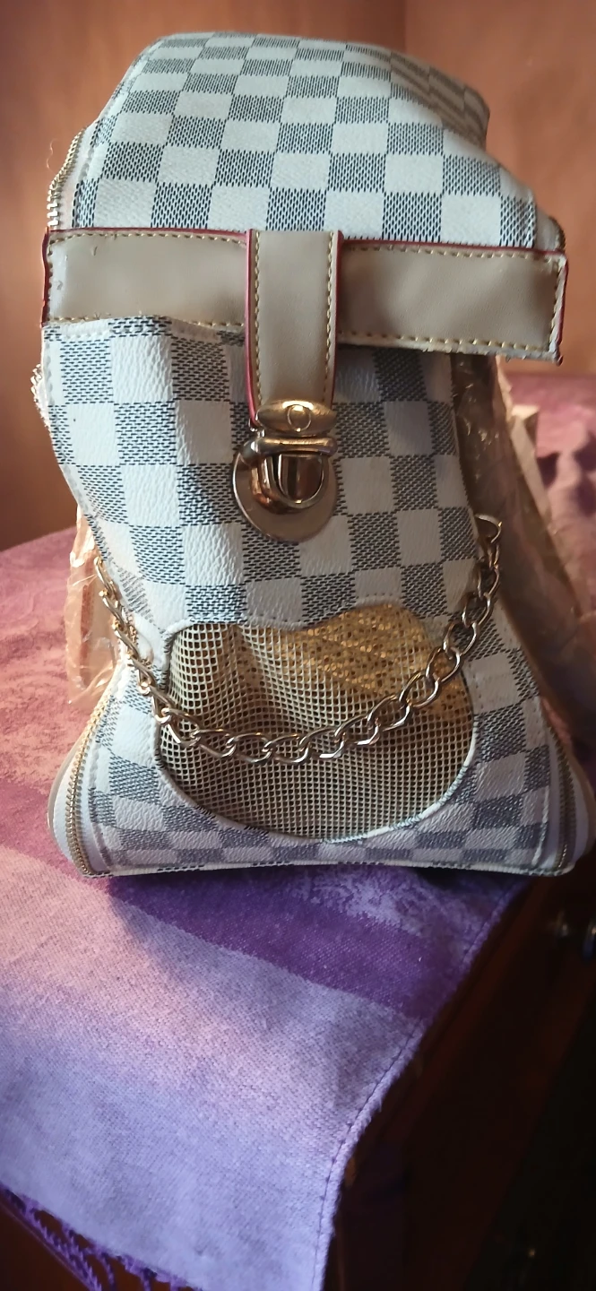 Pet Carrier Bag Tote Checkerboard Print - photo 3