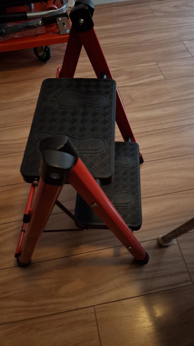 Red 2-Step Folding Step Stool Ladder - photo 3