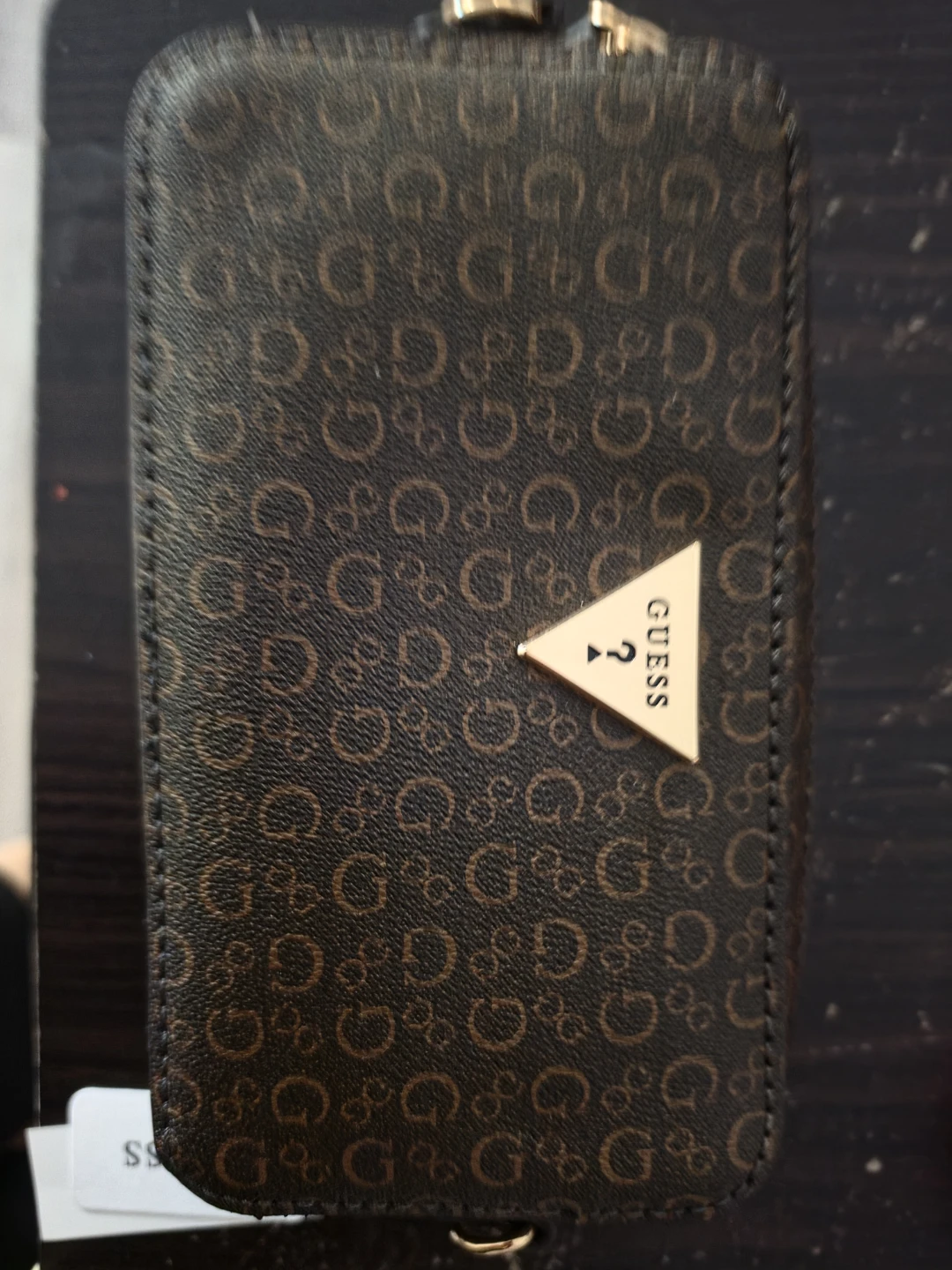 Guess Brown Monogram Wallet/Accessory Pouch
