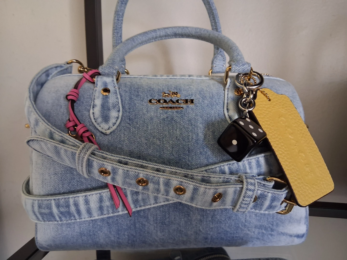 Coach medium size loved denim rowan with matching wallet - photo 2