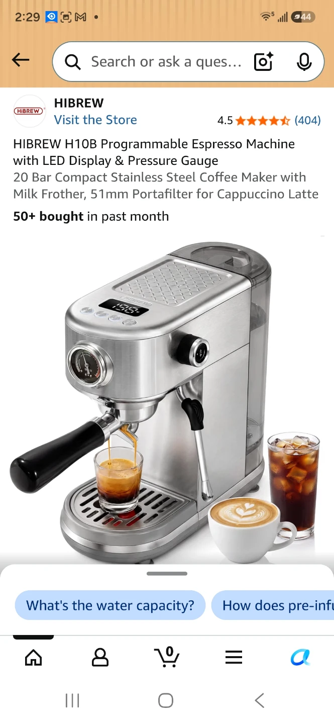 HIBREW H10B Programmable Espresso Machine