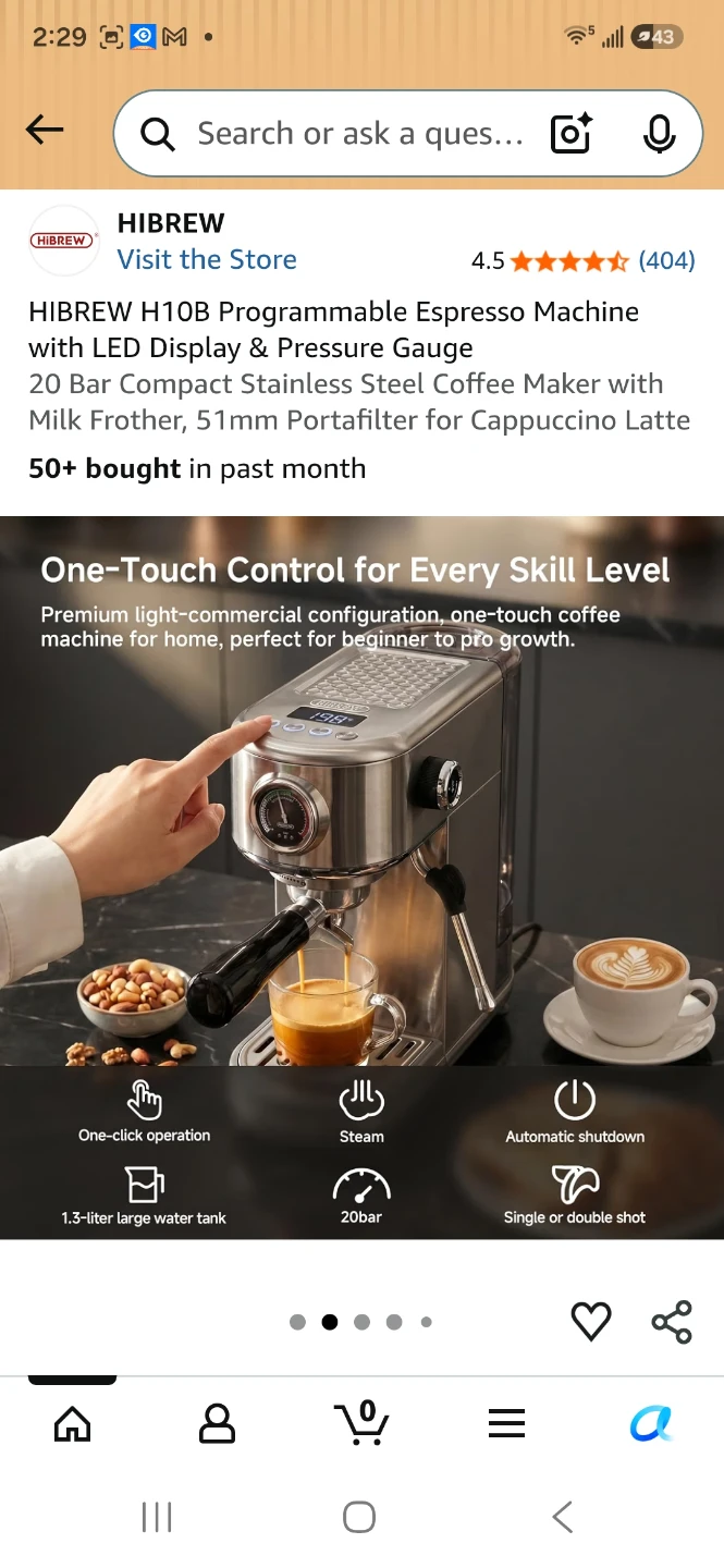 HIBREW H10B Programmable Espresso Machine - photo 2
