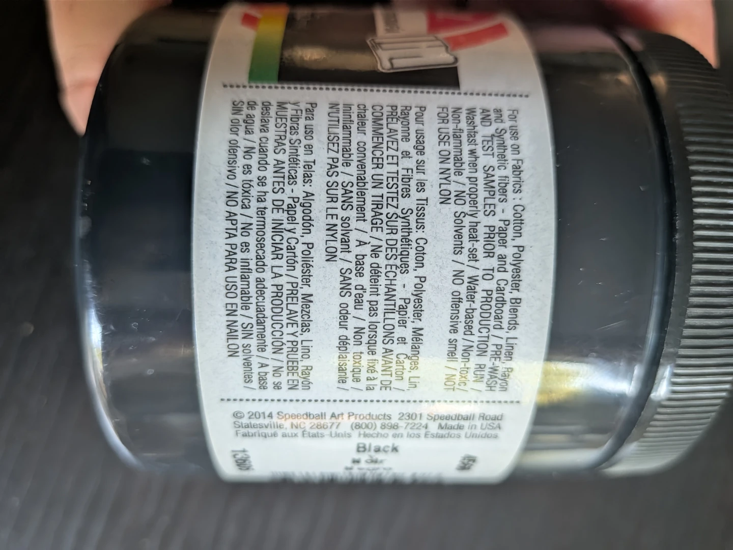 Speedball screen prying ink BLACK unopened 8fl oz - photo 5