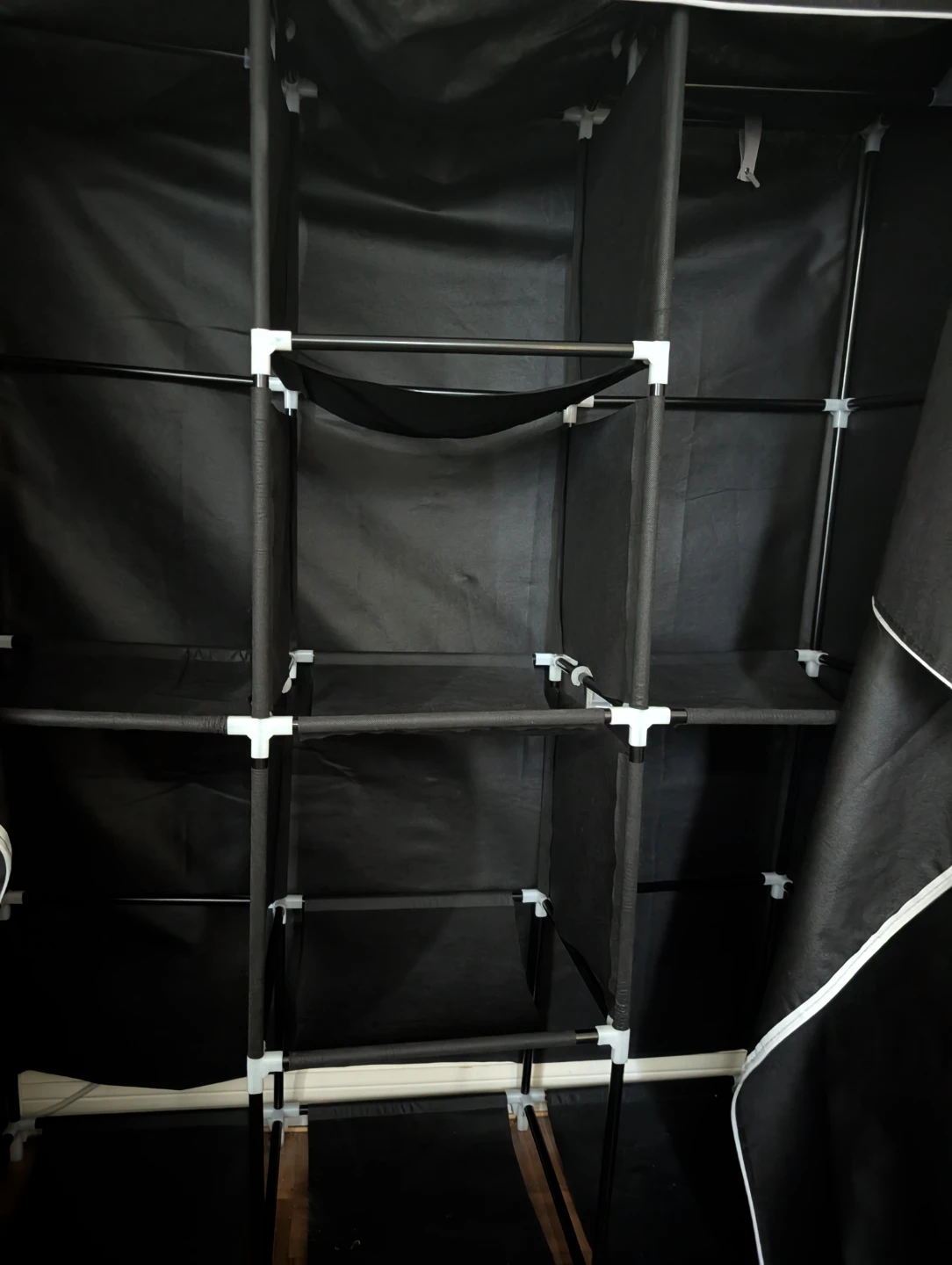 YOUUD Portable Wardrobe Storage Closet Organizer - Black - photo 4