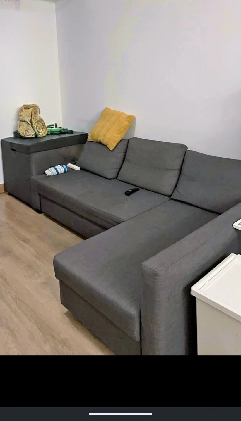 IKEA FRIHETEN Corner Sofa Bed with Storage - Dark Grey