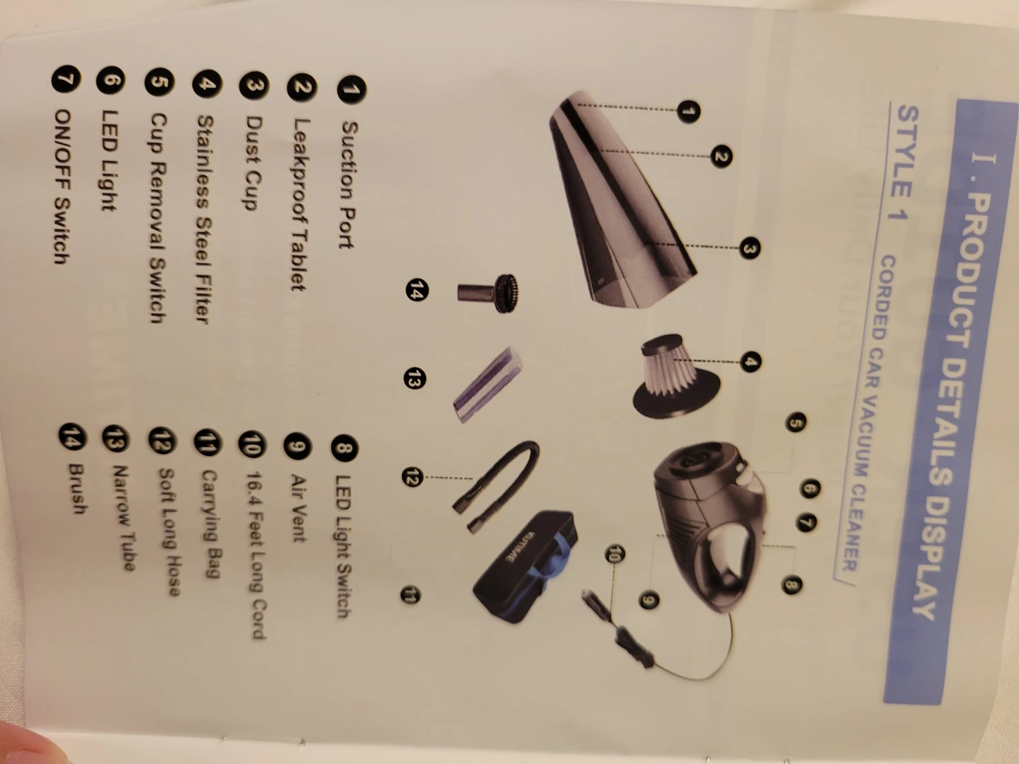 KUTIME Corded Car Vacuum Cleaner - photo 4