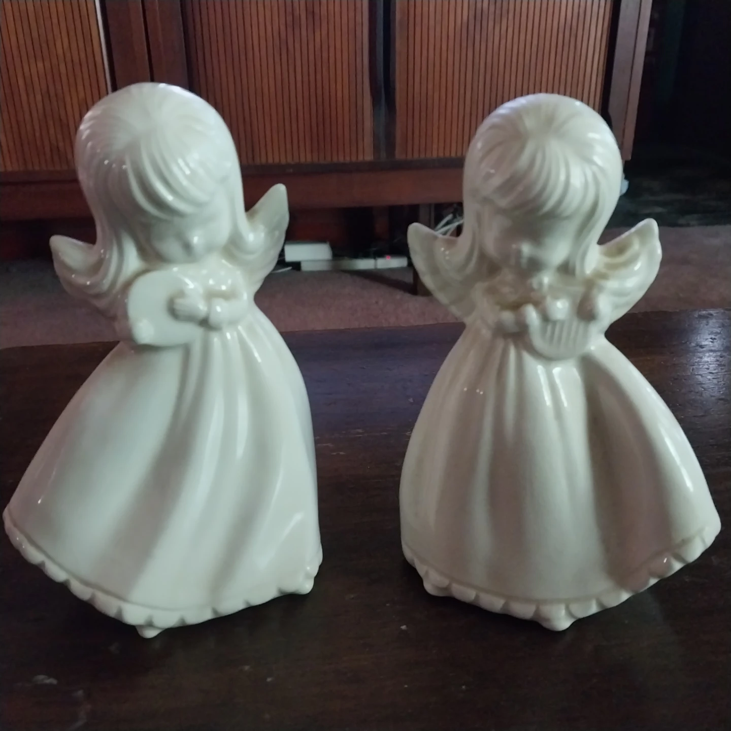 By Gloria White Ceramic Angel Figurine Set