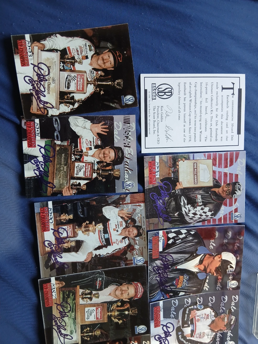 Dale Earnhardt Autographed NASCAR Trading Card Collection - photo 2