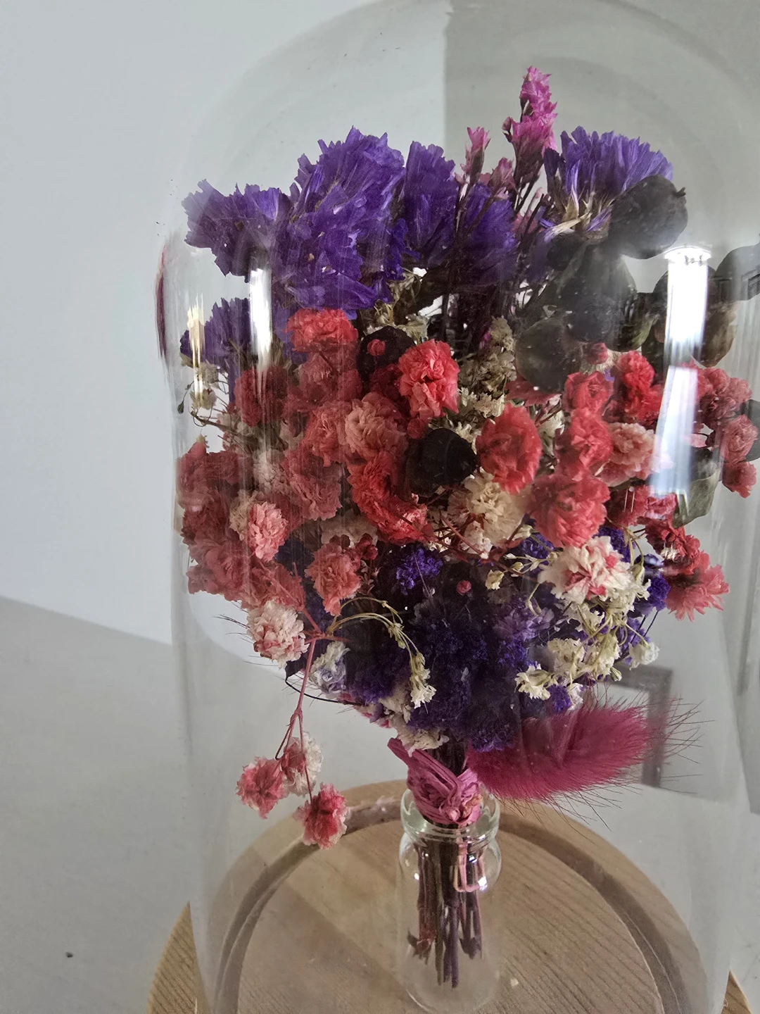 Dried Flower Arrangement in Glass Dome - photo 2