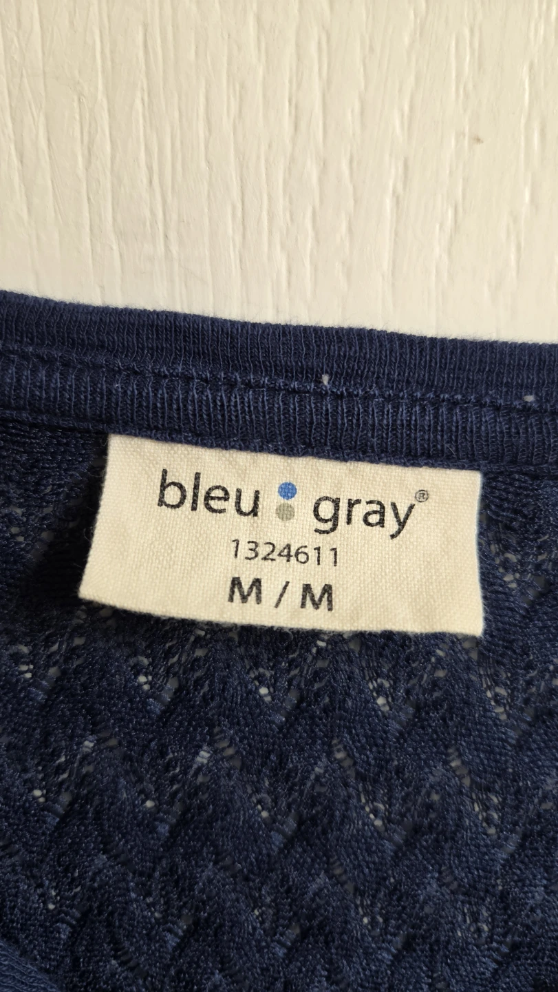 Bleu et Gris Henley Top - photo 3