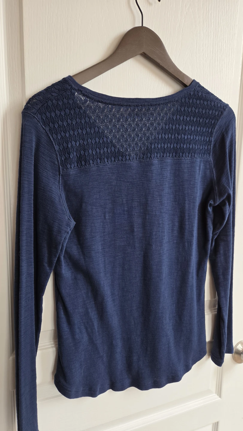 Bleu et Gris Henley Top - photo 4