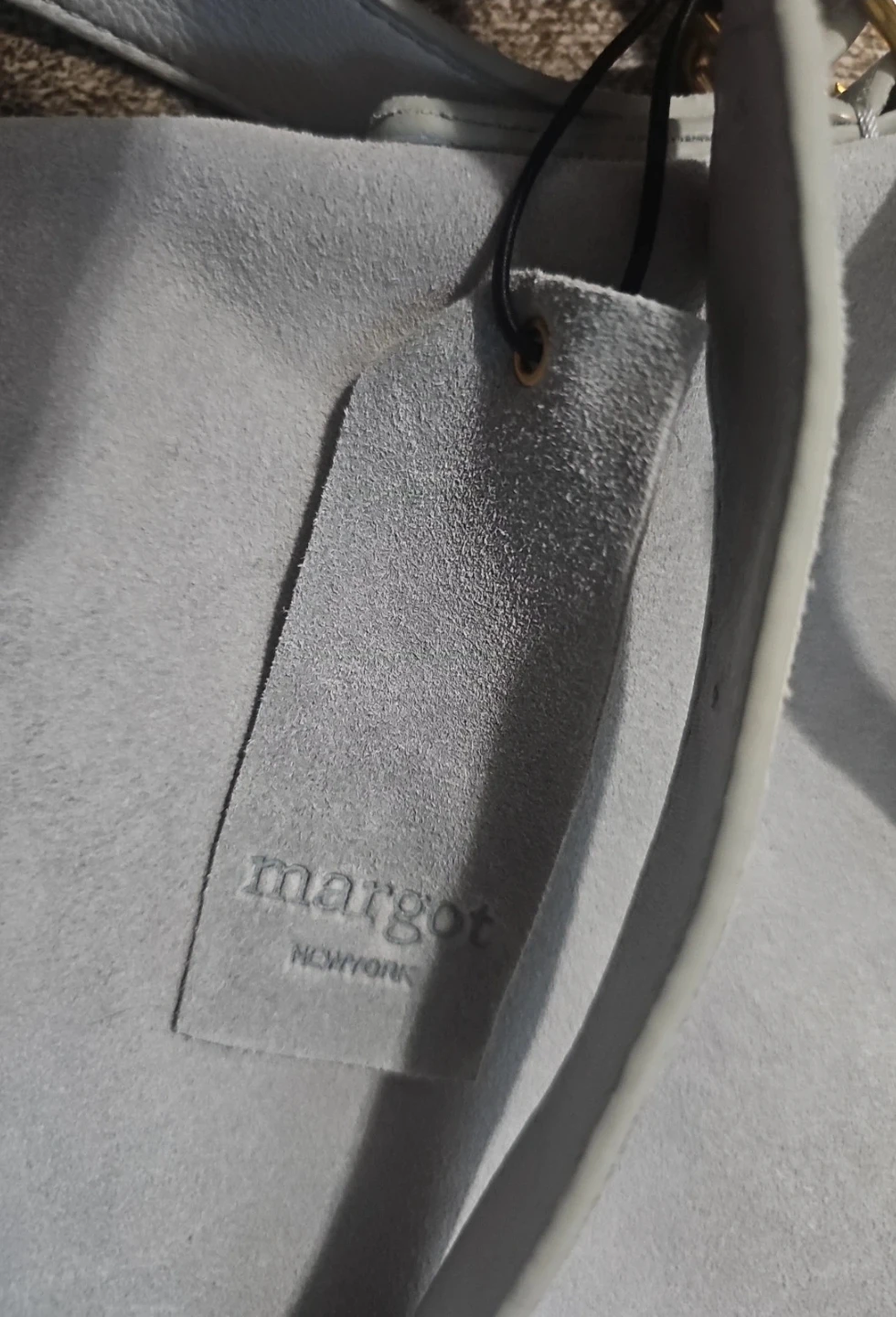Margot New York Light Blue Suede Shoulder Bag - photo 3