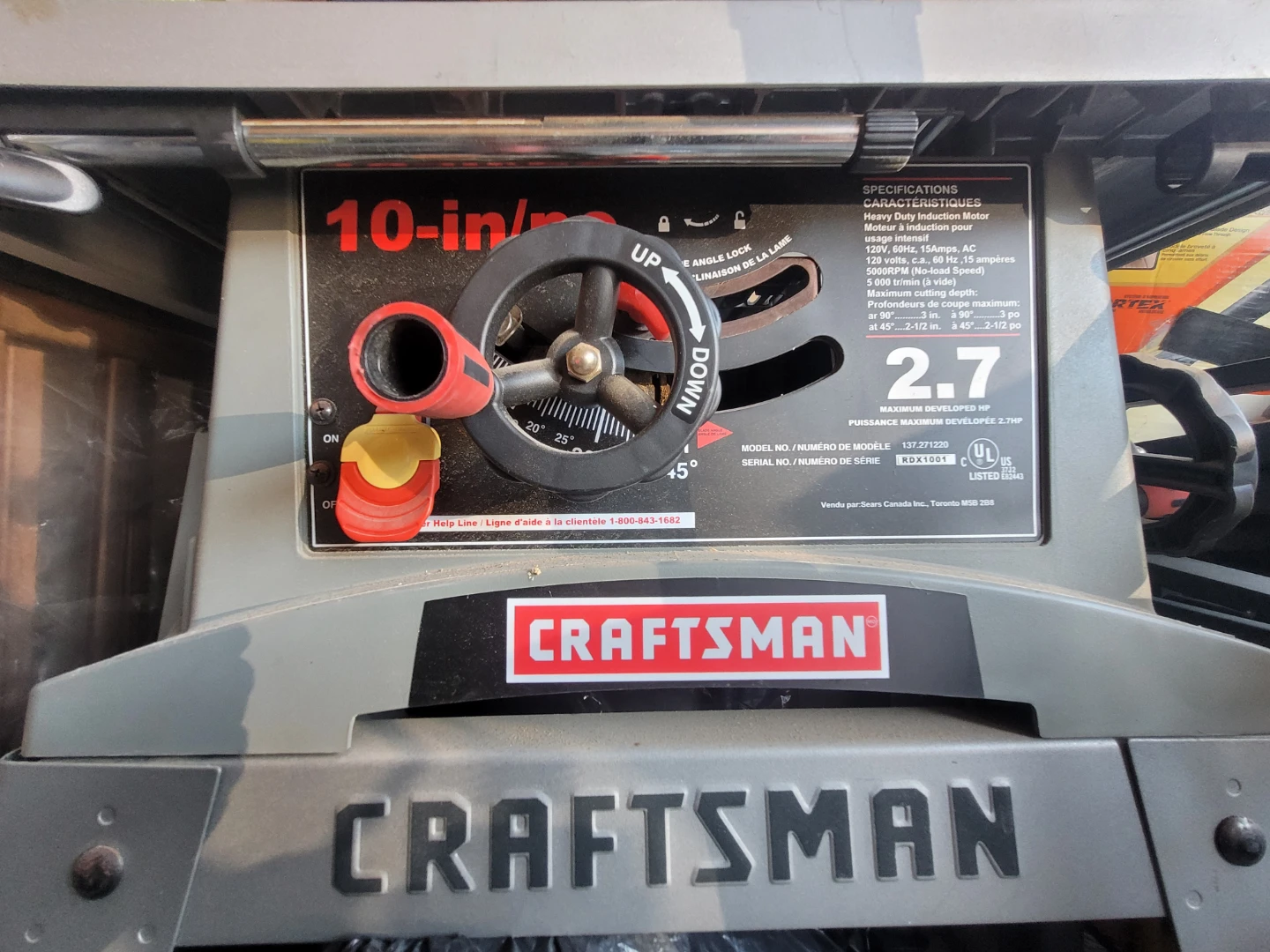 Craftsman 10-inch Table Saw - photo 4