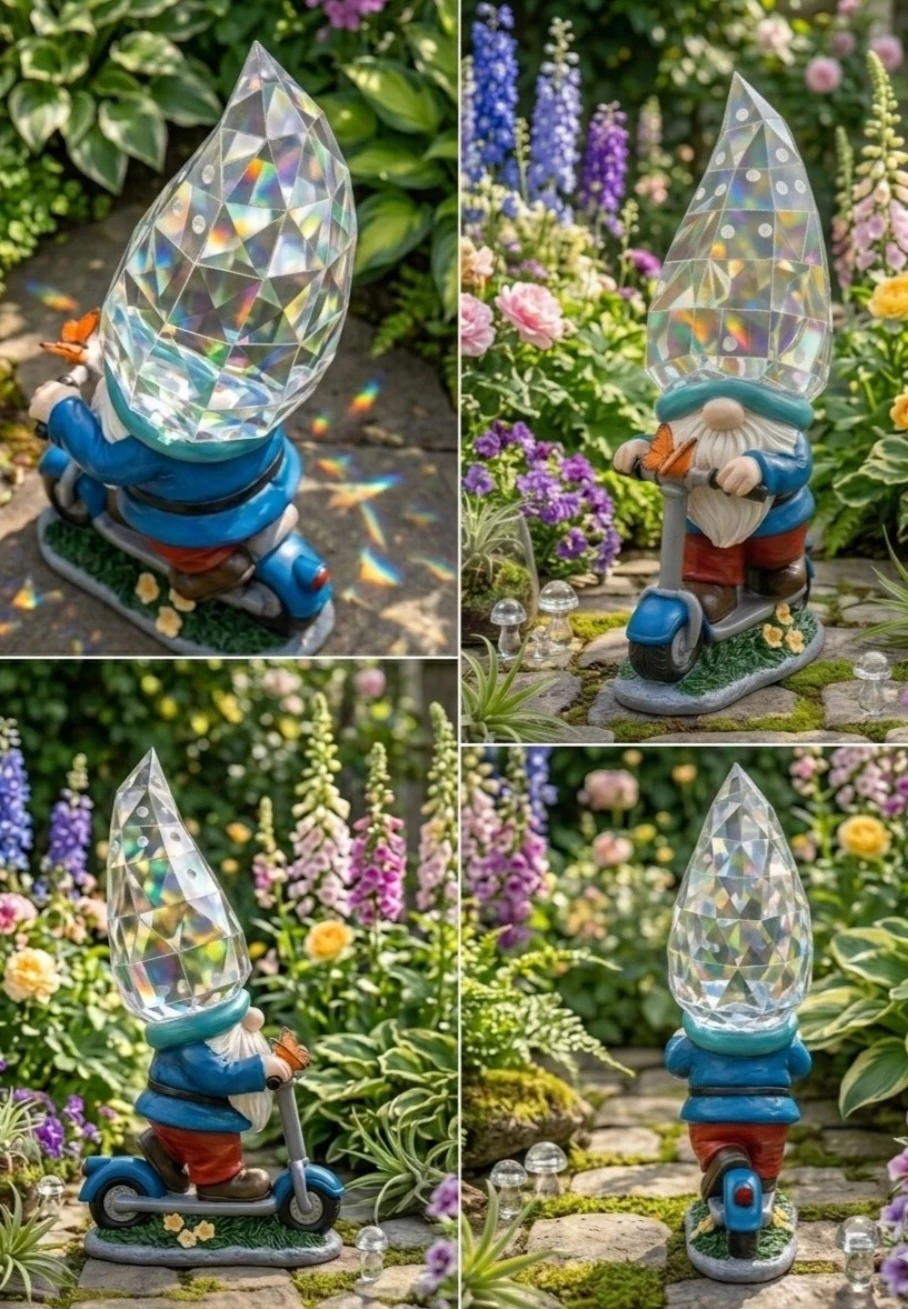 New Garden Gnome Statue on Scooter - photo 3