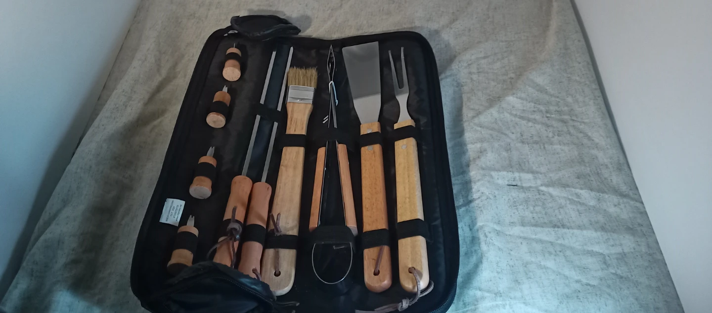 Portable Stainless Steel BBQ Grill Tool Set with Carrying Case - photo 2