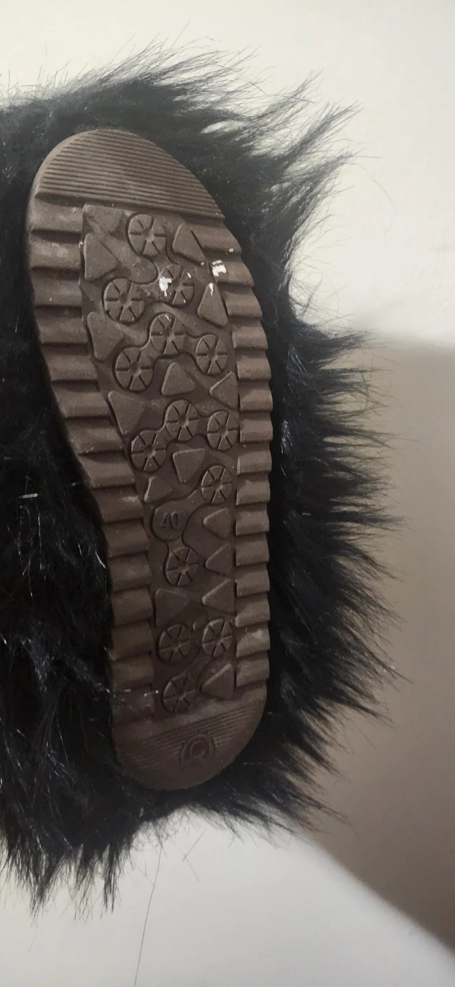Black Faux Fur Boots