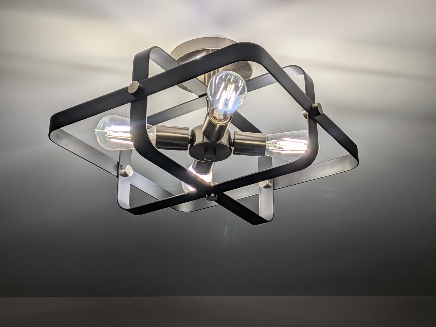 4-light square semi-flush mount light fixture - photo 3