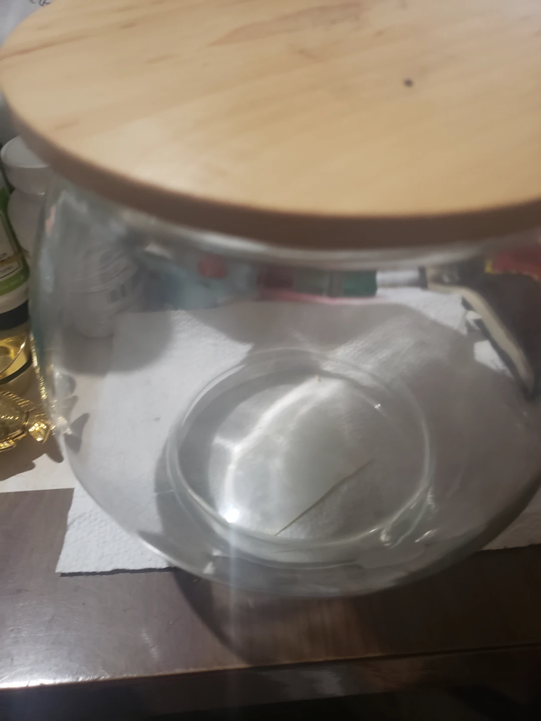 Glass Jar with Wooden Lid