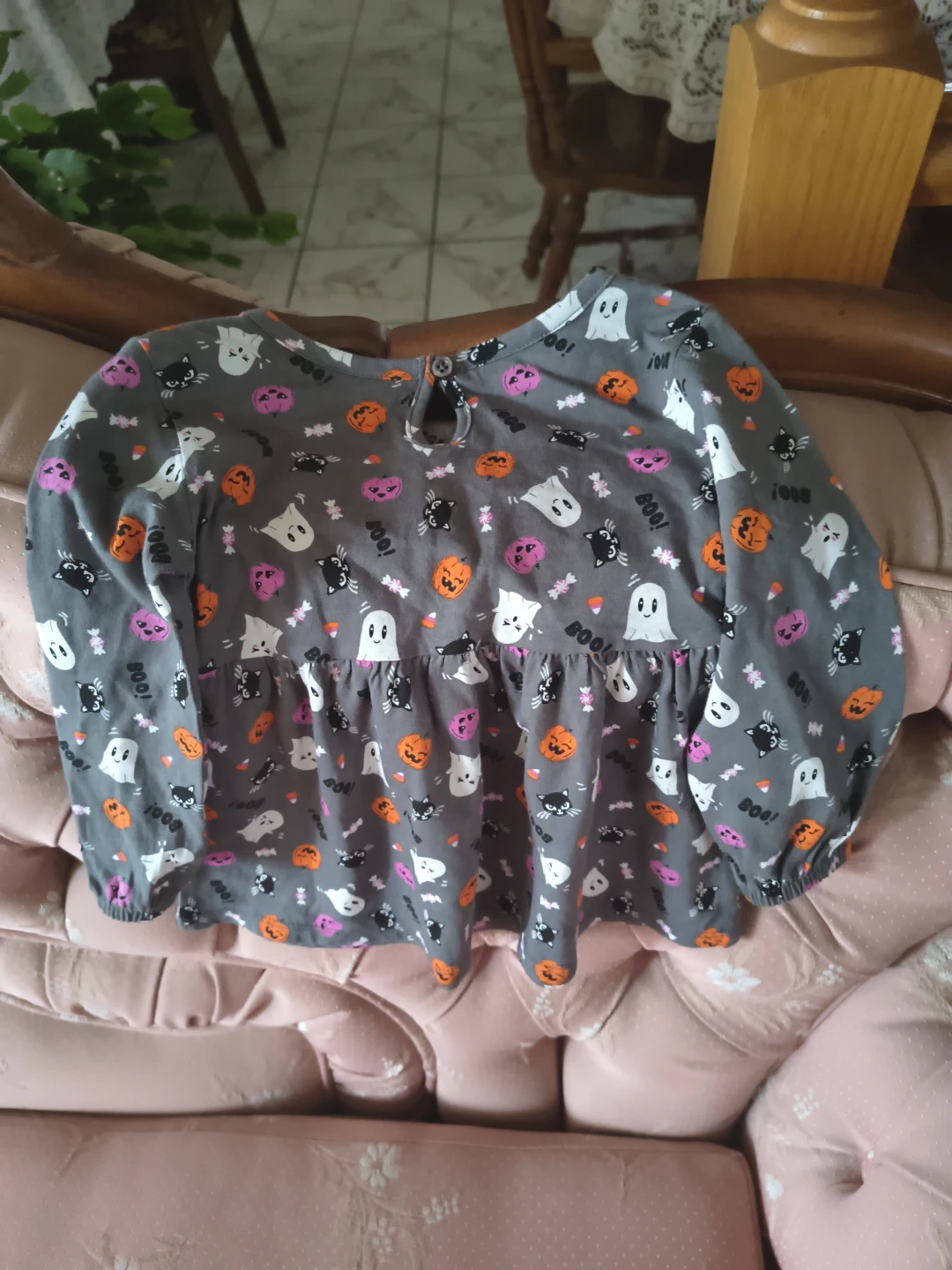 Girls Halloween Pumpkin & Ghost Print Long Sleeve Top - photo 4