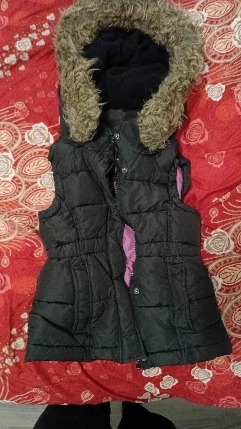 Girls Puffer Vest with Hood